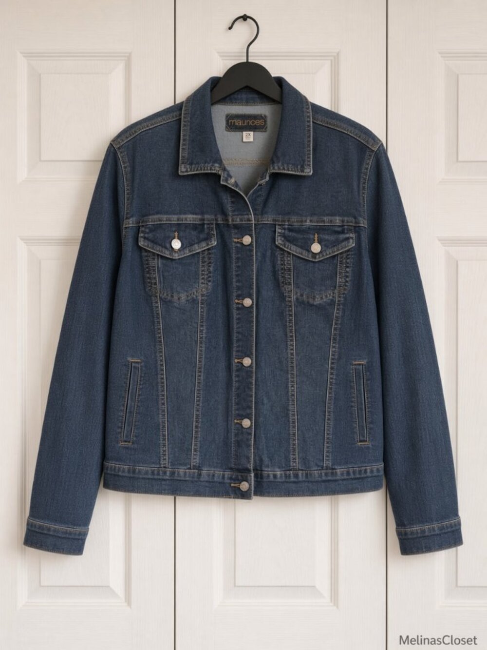 Maurices Denim Trucker Jacket 2X NWOT Medium Wash